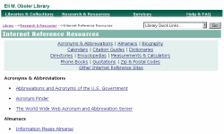 Web Resources by Subject